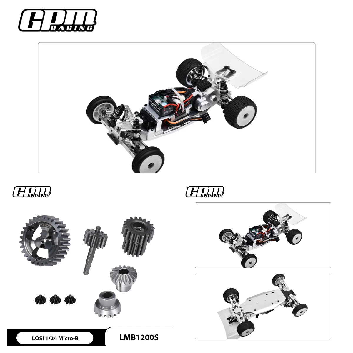 

GPM 40Cr Steel Transmission Gear Set For LOSI 1/24 Micro-B / 1/28 Micro-T LOS-1392