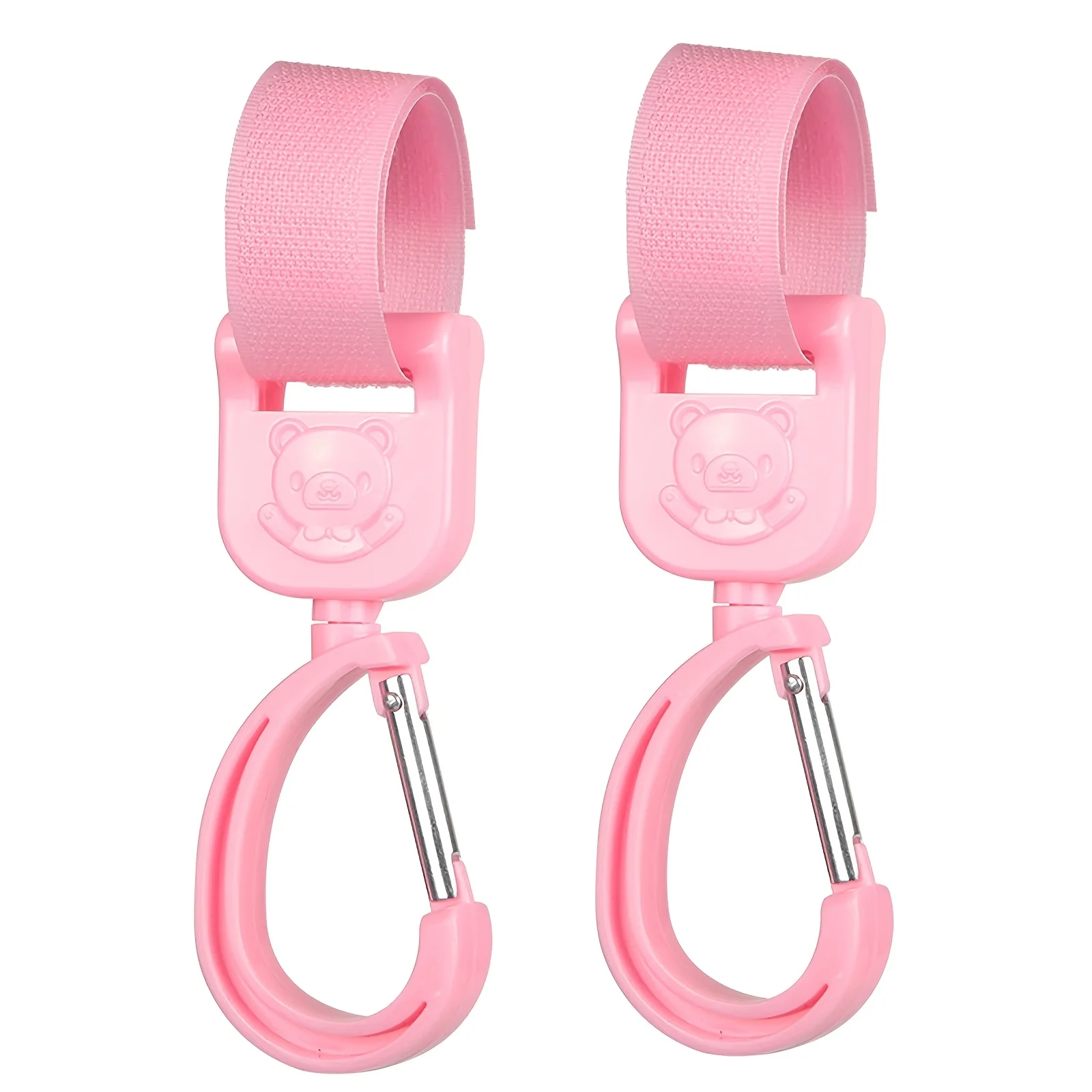 2 packs of 360-degree rotating hooks, multi-purpose stroller hooks, suitable for diaper bags, wallets and gear