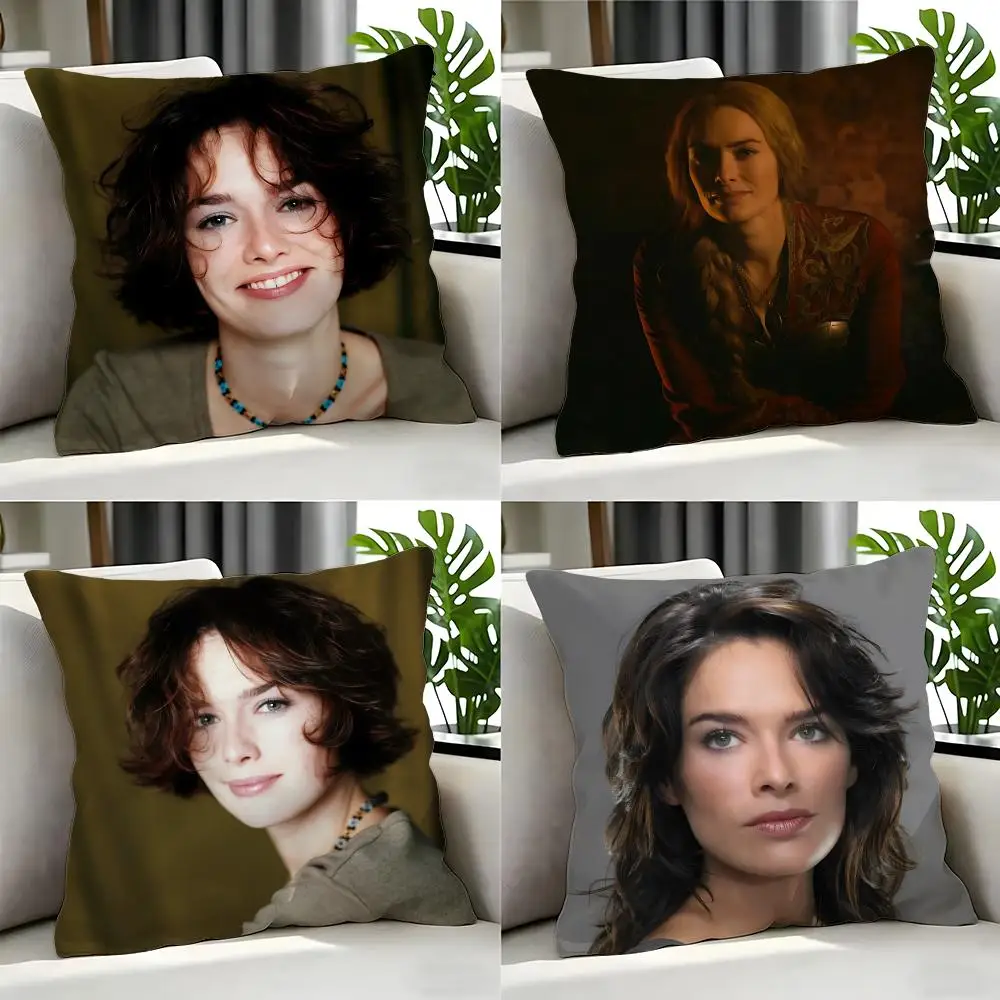 movie Lena Headey Cushion Cover Cushion Cover Set 4Pcs 50x50 45x45 40x40 Pillowcase Decorative Sofa Home Decor
