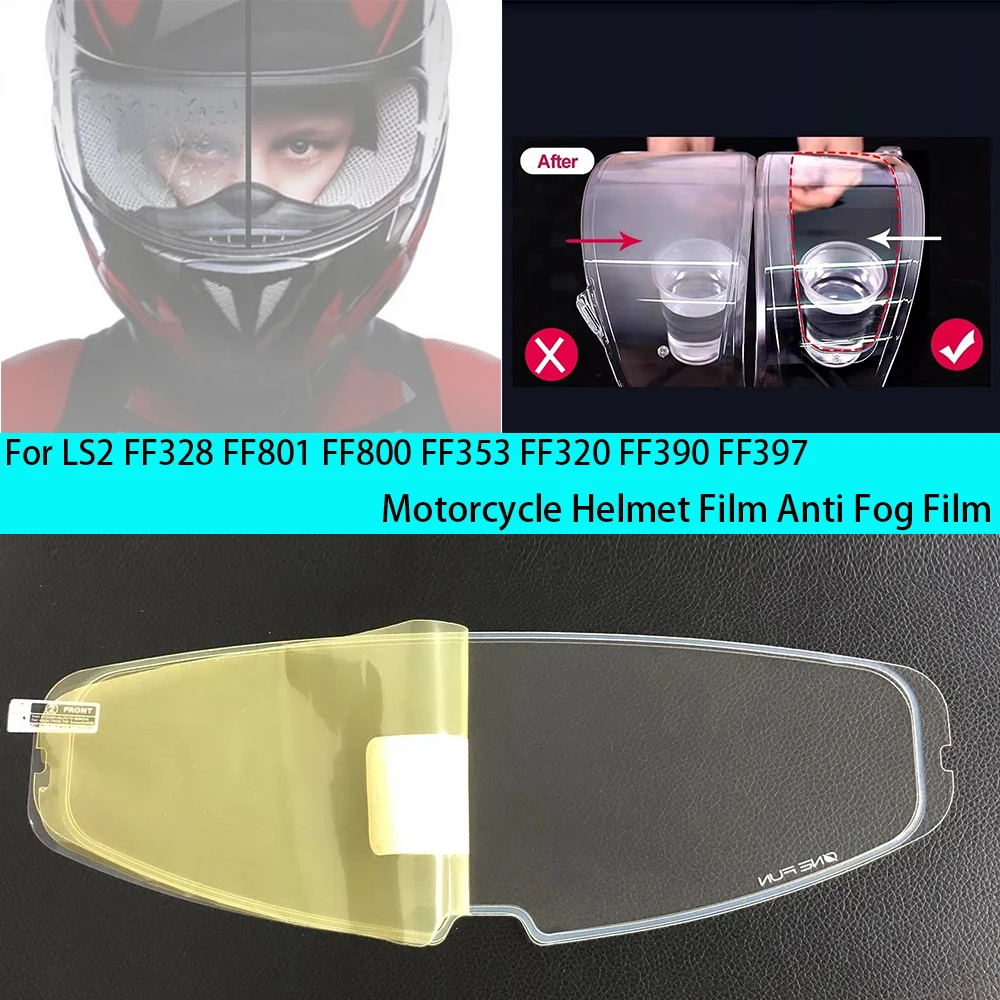 

Motorcycle Helmet Film Anti Fog Film Visor Shield Fog Resistant For LS2 FF328 FF801 FF800 FF353 FF320 FF390 FF397 Lens Helmets