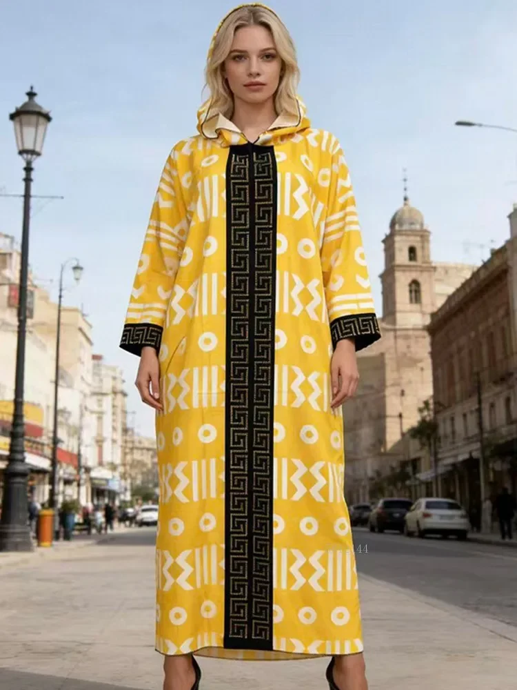 

African Women's Muslim Fashion Abaya Boubou Dashiki Ankara Outfit Evening Gown Dubai Kaftan Robe Marocaine - African Dresses