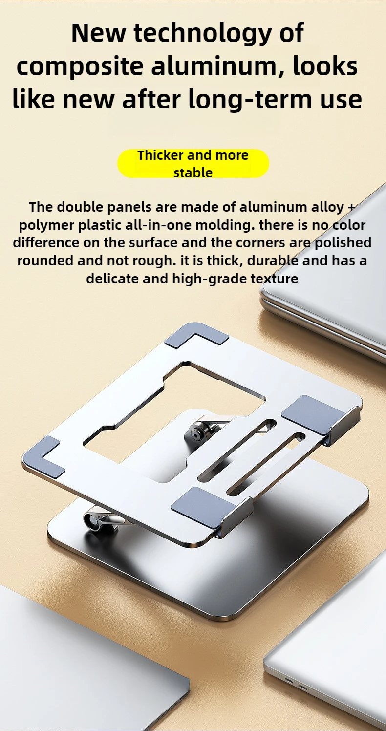 Aluminium Alloy Laptop Stand Foldable Tablet Rotale Stand For Laptop Portable Fold Holder Cooling Bracket Support