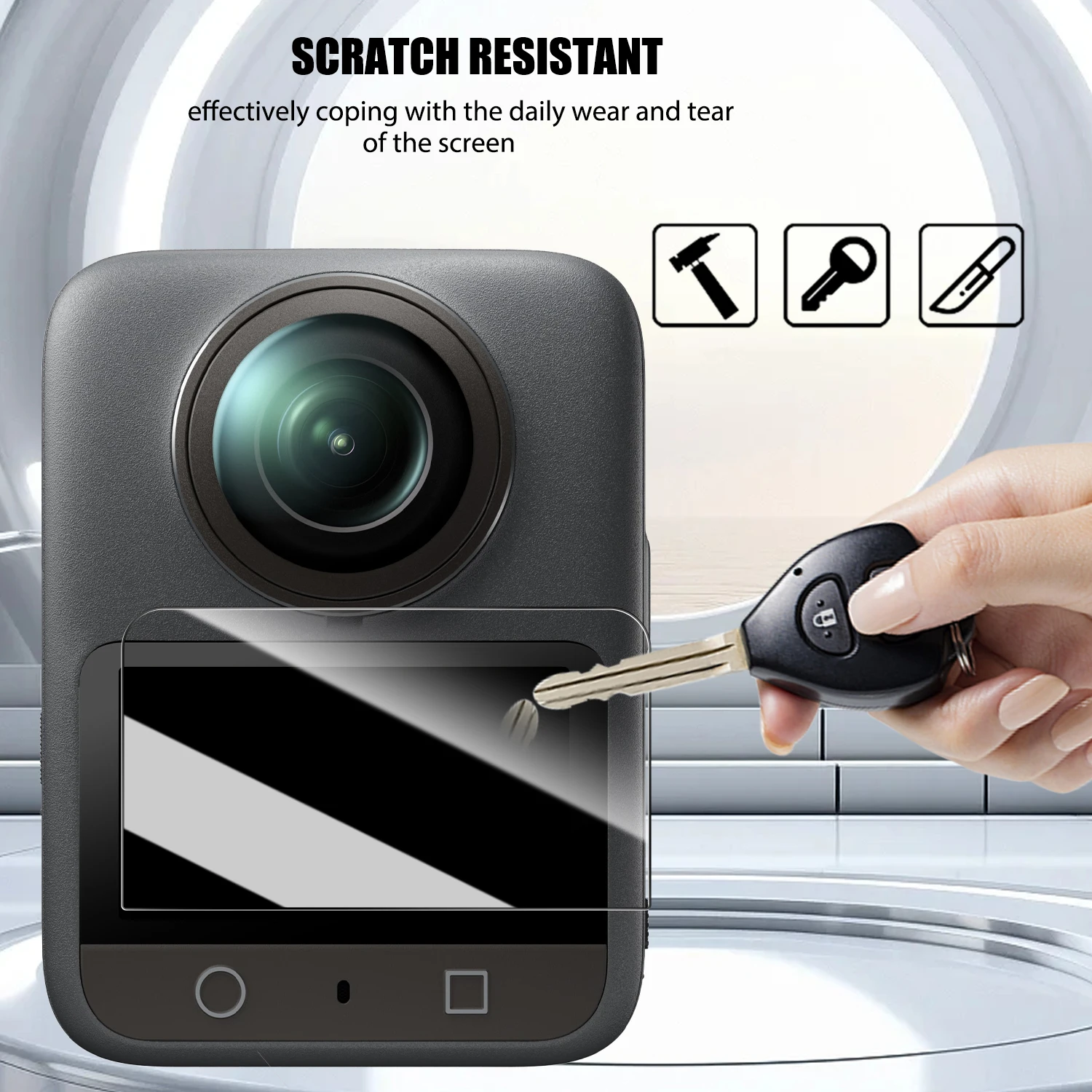 9H Anti-Scratch Tempered Glass Film for DJI Osmo 360 Ultra HD Scratch Resistant Display Screen Protectors for DJI Osmo 360 - Image 4