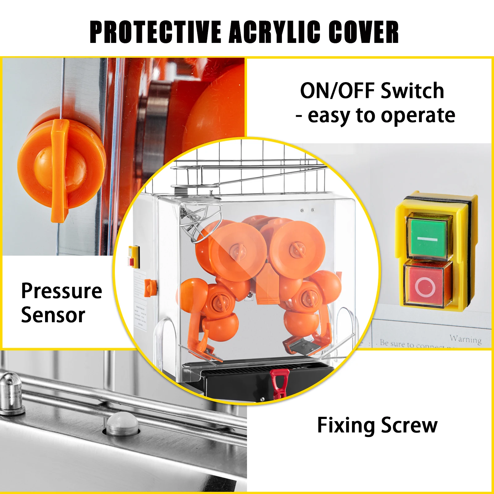 VEVOR электрическая машина для апельсинового сока, эффективная выжималка, портативная соковыжималка, блендер, миксер для свежей еды, выжималка для домашнего и коммерческого использования