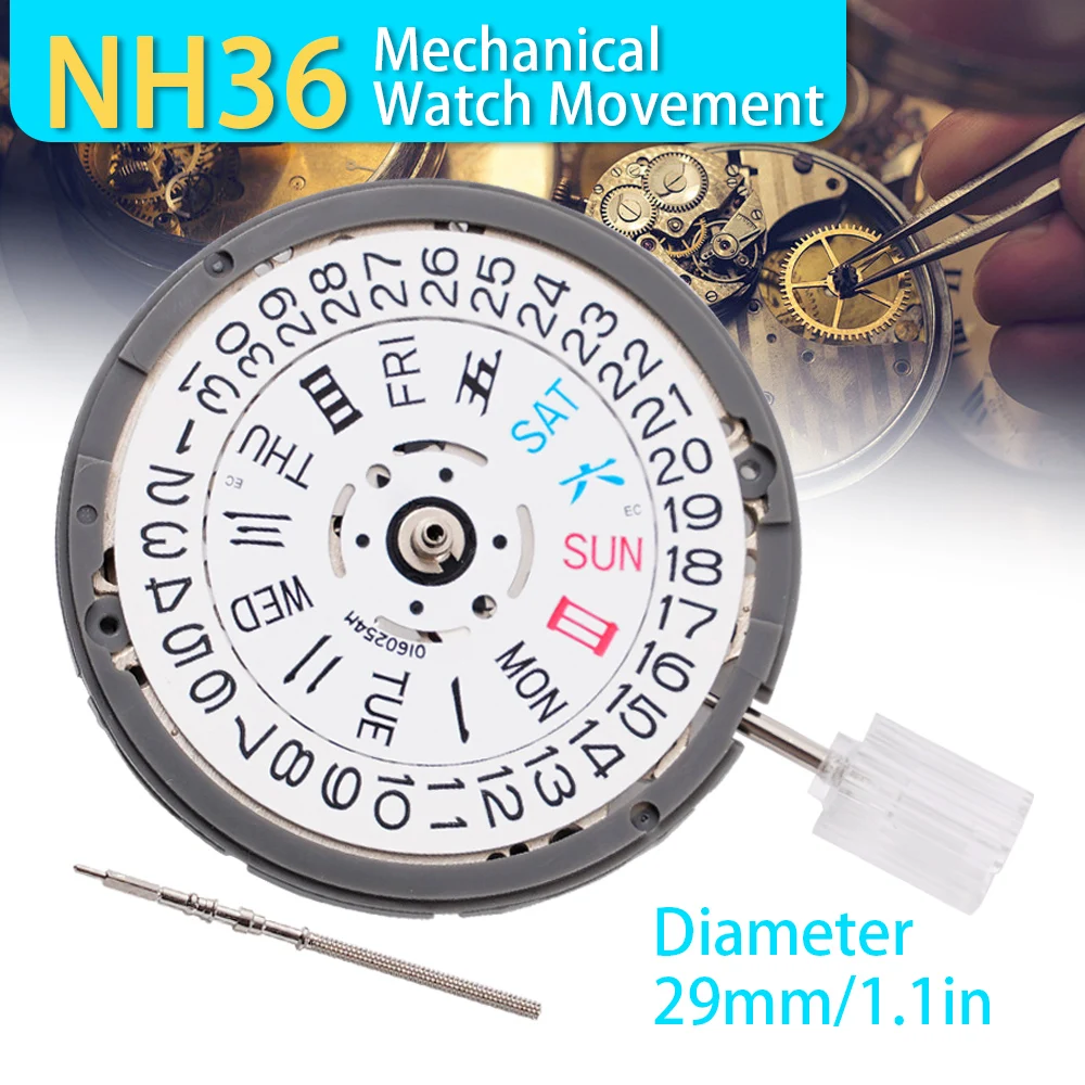 

NH36 Automatic Watch Movement Mens Parts Mechanical Watch Replacement Watch Home Decor Clock Replace Accessories