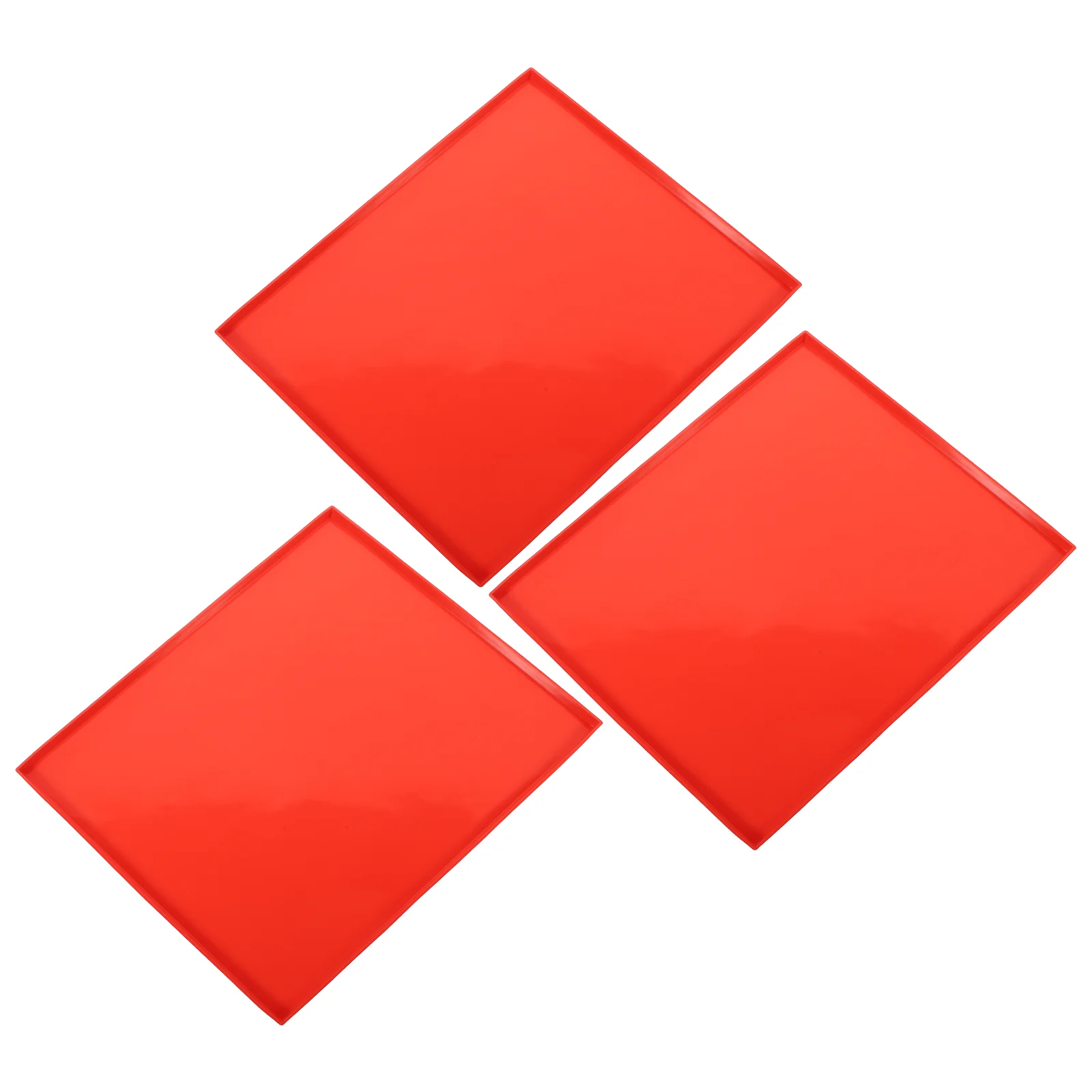 

3 Pcs Dryer Silicone Mat Dehydrator Trays Food 3000X2600X100CM Square Fruit Red Pad for
