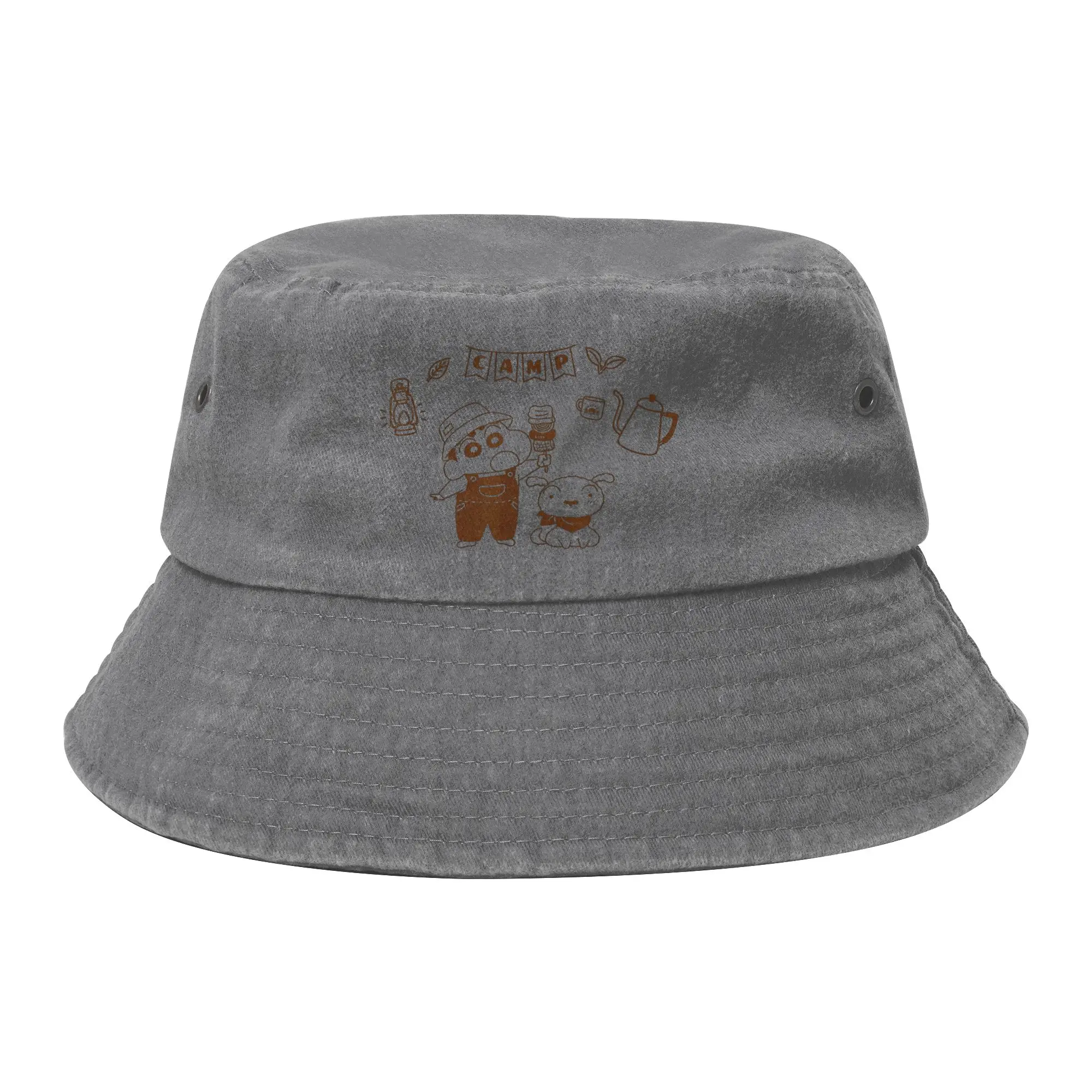 Crayons Shin-chans Nohara Family Shiro Bucket Hat for Unisex Summer Field Hat Street for Fishing Fisherman Caps Headwear