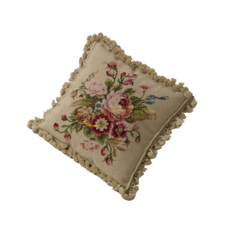 Oriental rococo cloth art national woven pillow cross-stitch art floss pillow needlepoint sitting room