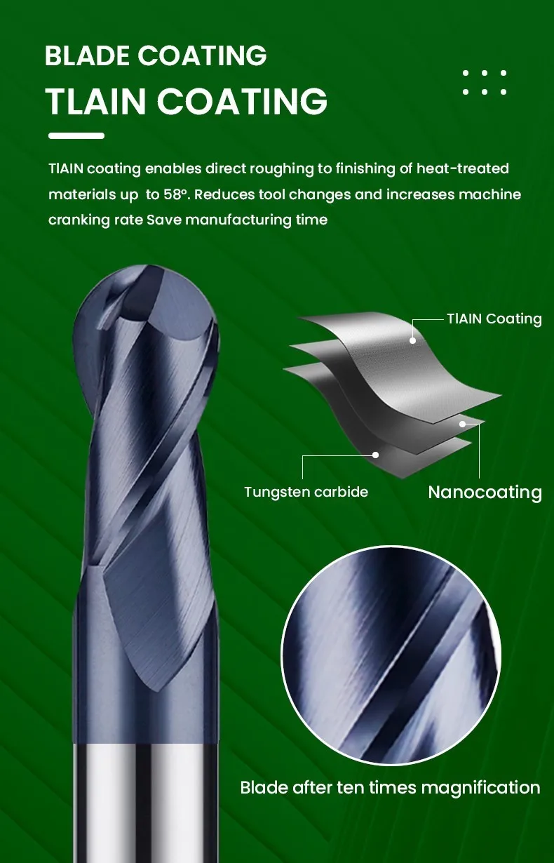 Fräsen Cutter Hrc50 Ball Nase Legierung Wolfram Stahl Werkzeuge Cnc Bearbeitungs FLASH-SHAZAM Großhandel Top Maschine Schneider Für Stahl Holzbearbeitung – Detail 8