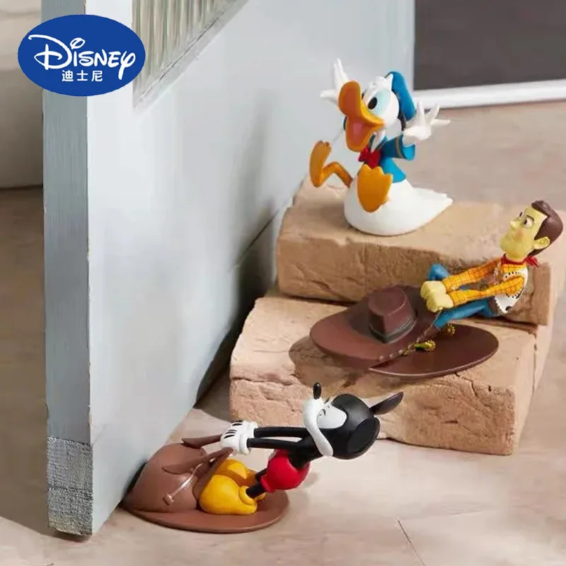 Kawaii Disney Mickey Mouse Don Duck Action Figure Doll Toys Toy Story Woody Gifts For Kids Lovely Mickey Don Duck Door Stopper