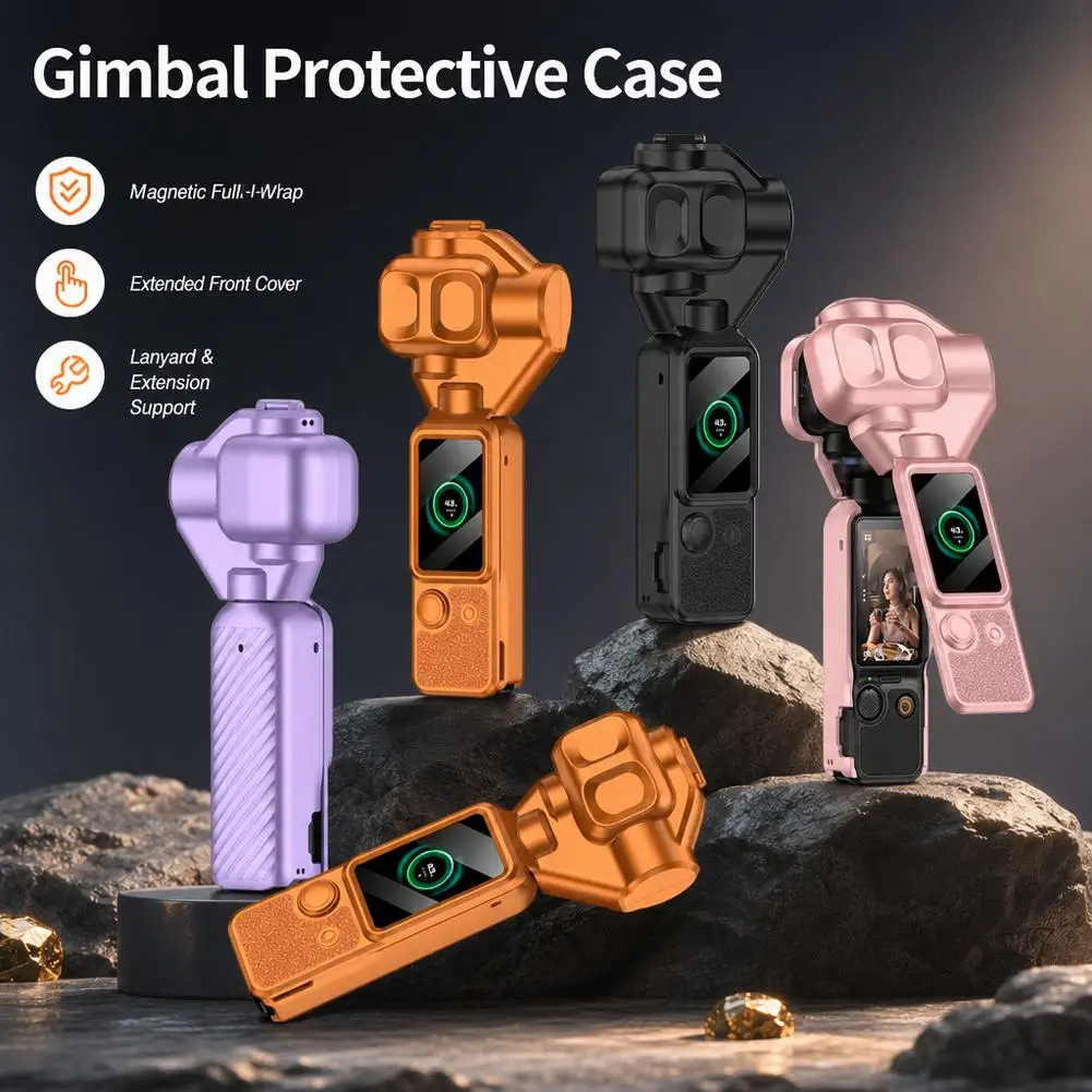 Magnetic Protective Case For DJI Pocket 4 Pro Plastic Shell All-Inclusive Cover Quick-Release Protective Accessories