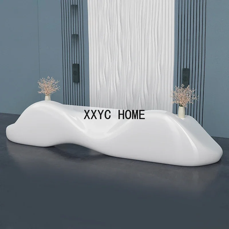 

Стойка регистрации комбинированной краски Современная креативная красота Касса Большая стойка из стекловолокна