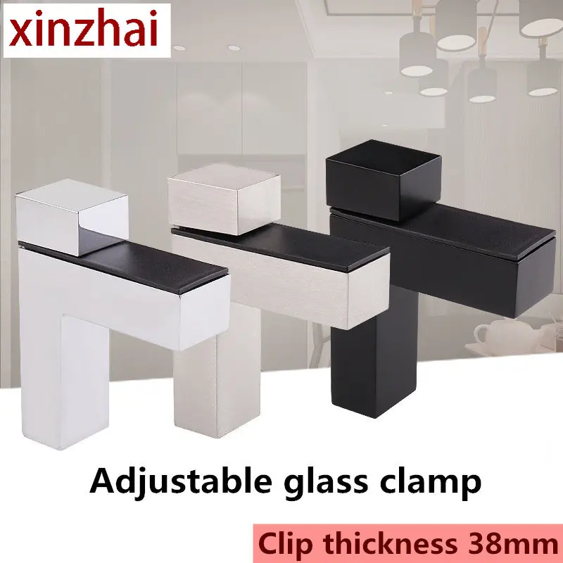 Adjustable Glass Clamps Splint Holder Fish Mouth Clip F Clip Punch-free Glass Fixed Folder Bracket Shelf Bracket