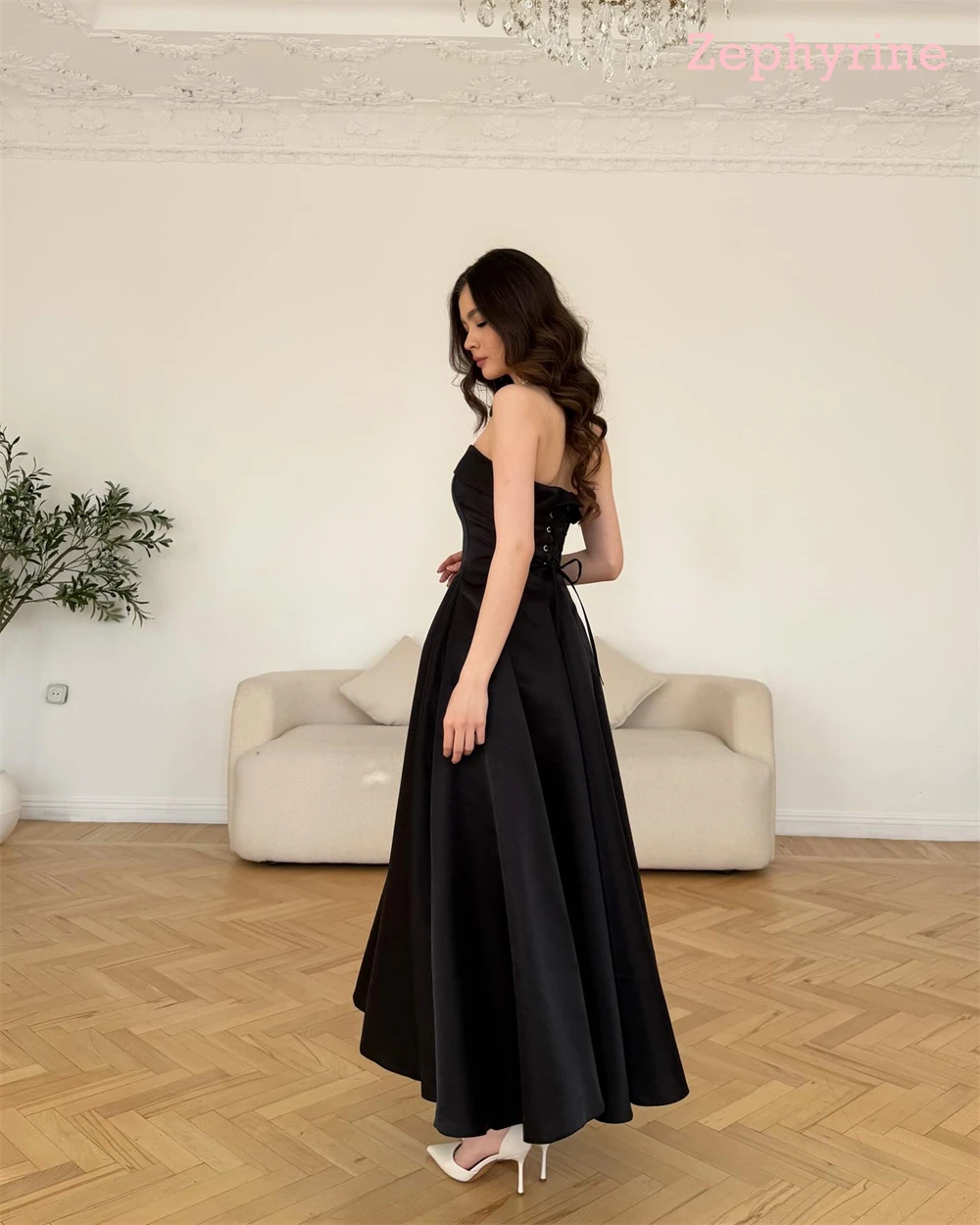 Мягкое черное вечернее платье из джерси по индивидуальному заказу. Изысканные платья без бретелек без рукавов для выпускного вечера. Современные платья для особых случаев.