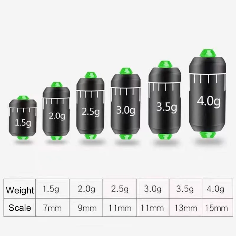 10pcs Random Color Fishing Drop Shot Scale 2.5g/3.0g/3.5g/4.0g Fishing Casting Sinker Dual-core Quick Sinking Smooth with Scale