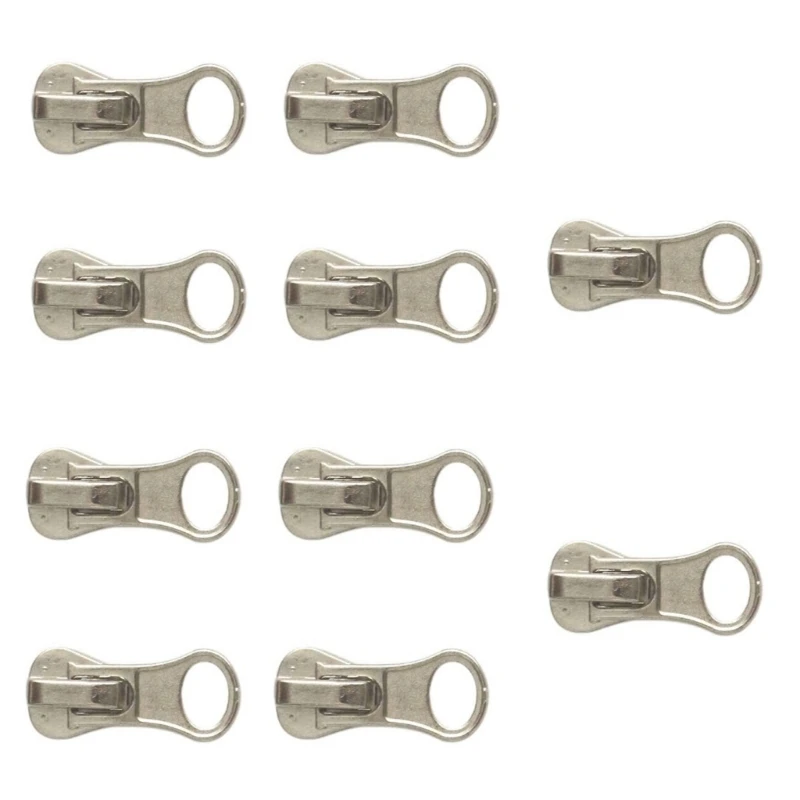 10 Buah/Set #3 #5 #8 Ritsleting Slider Ritsleting Penarik Ritsleting Pengganti untuk Jaket Dropship
