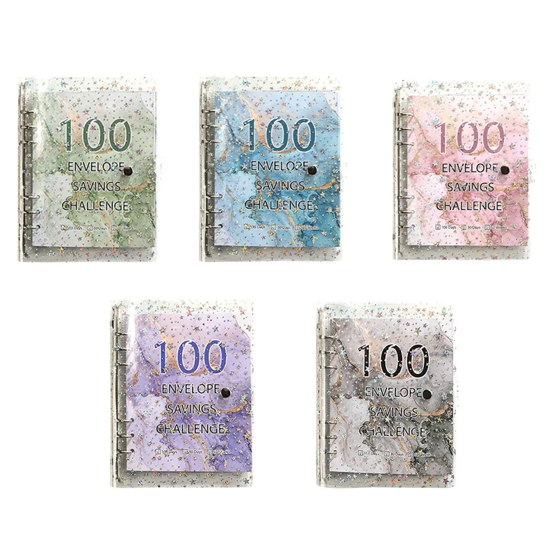 100 Umschlag Challenge Binder Spar binder zum Sparen von 5050 mit Geld umschlägen für die Budget planung