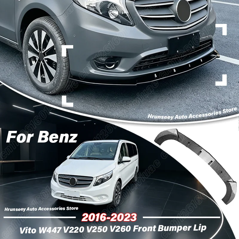 

For Mercedes Benz Vito W447 V220 V250 V260 2016 2017 2018 2019 2020 2021 2022 2023 Front Bumper Lip Chin Spoiler Car Accessories