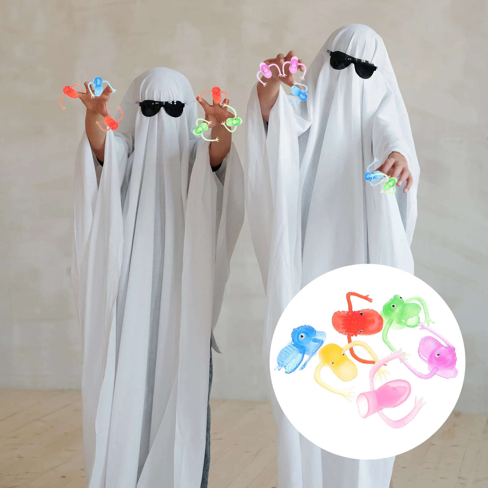 10 Pcs Party Favors Creepy Finger Monsters Fun Toys for Puppet Show Kids Bath Number Toddler Child Basket