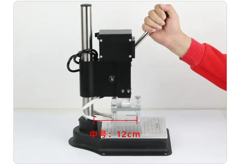manual hot stamping Branding machine PU leather LOGO hot stamping press ,wood ABS creasing machine area 8x10cm