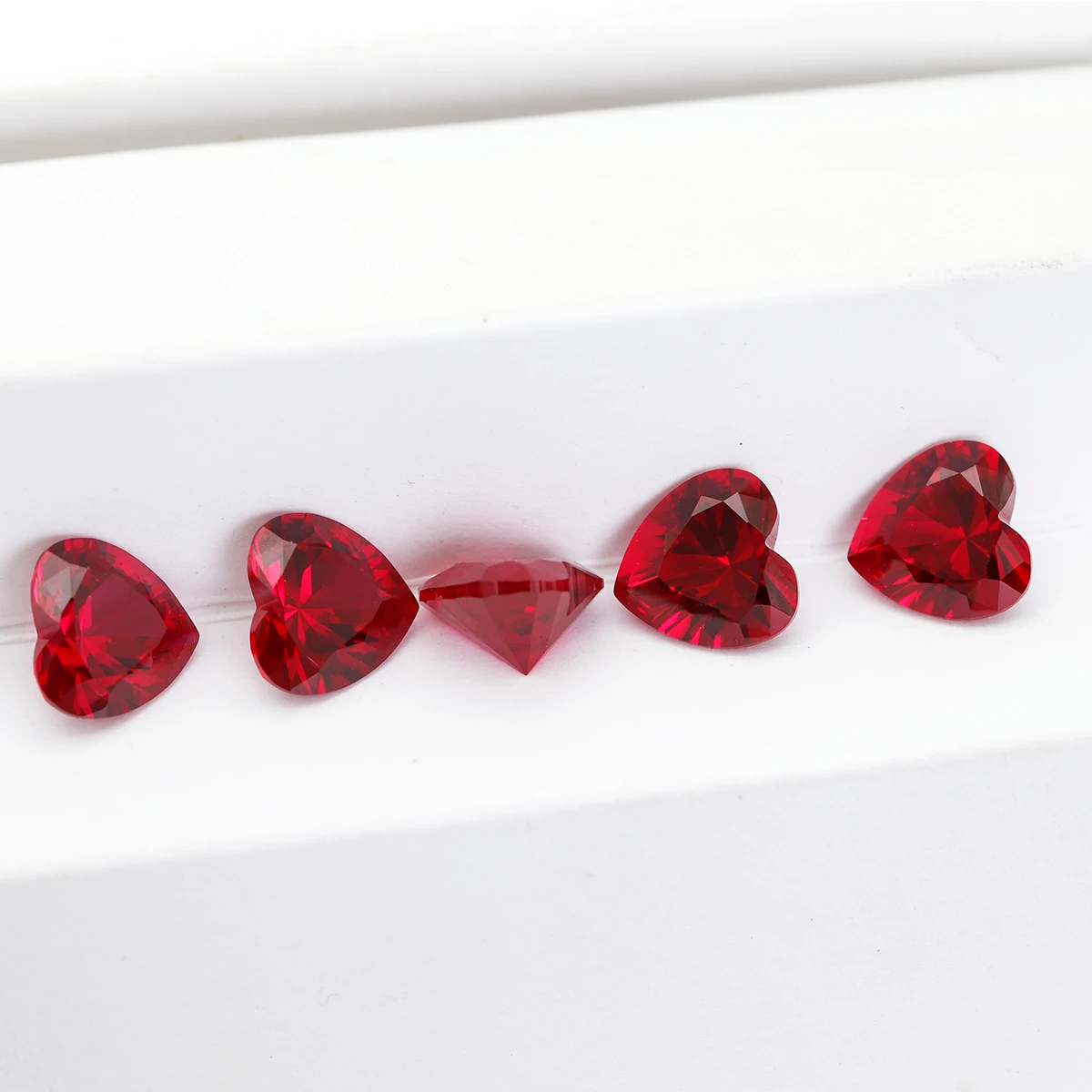 Heart Shape Ruby Flame Melted Lab Grown Ruby With AGL Certificate Available Gemstones For DIY Jewelry Making