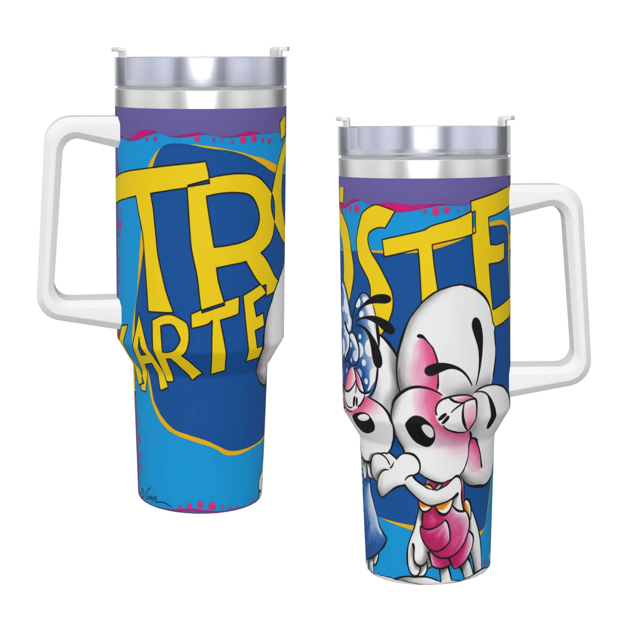 Stainless Steel Tumbler Comic Cartoons Diddl  Thermal Cups  Leakproof Cold Drink Car Mugs Camping Custom Water Bottle