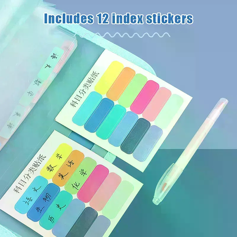 

13 Pocket File Folders Portable A4 Letter Size Macaron Color Accordian Document Organizer Classroom Office Home Storage
