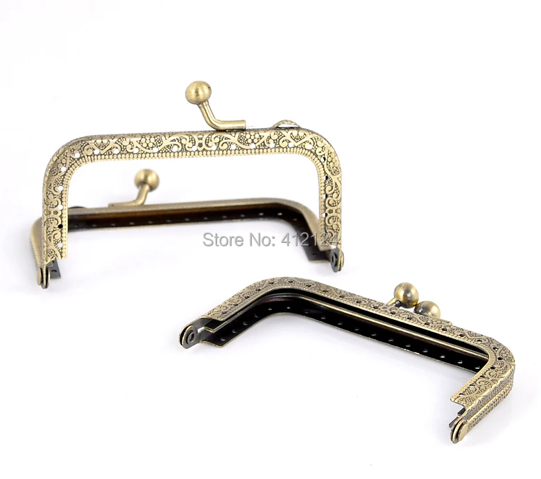 

50Pcs Bronze Tone Arch Frame Kiss Clasp Lock For Purse Bag Metal Handbag Handle 8.5x5.8cm