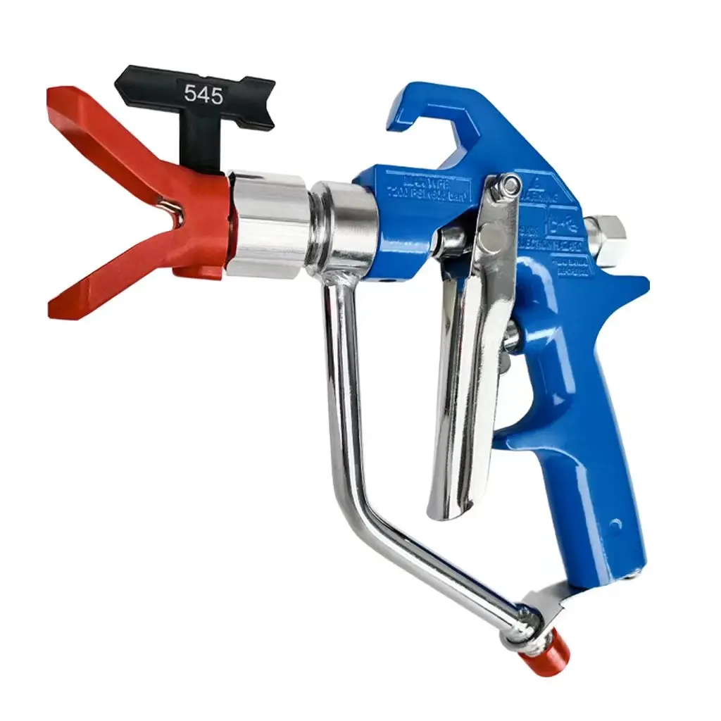 1 Set 5000 PSI Silver Airless Paint Spray Gun with Tip Guard And 517 ,543,545,621 Spray Tip