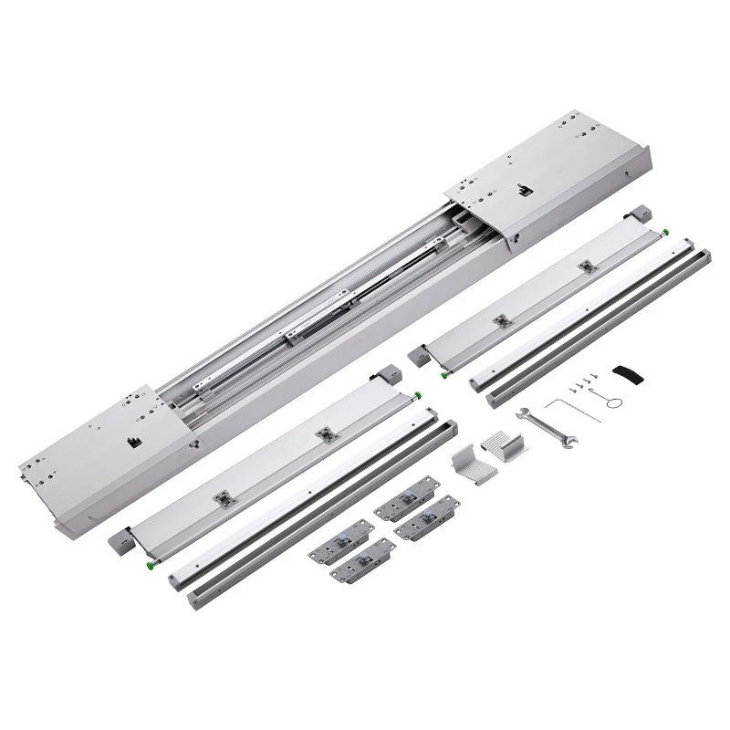 

No lower rail electric bus door track TV cabinet hanging cabinet, flat damping buffer invisible sliding door sliding rail