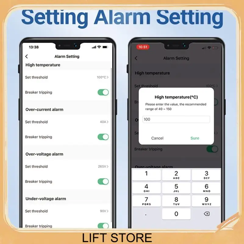 BTLIFE-Tuya WIFI Smart Circuit Breaker 1P+N 1A-63A Adjustable DIN Rail With Metering Work With Smart Life Alexa Home
