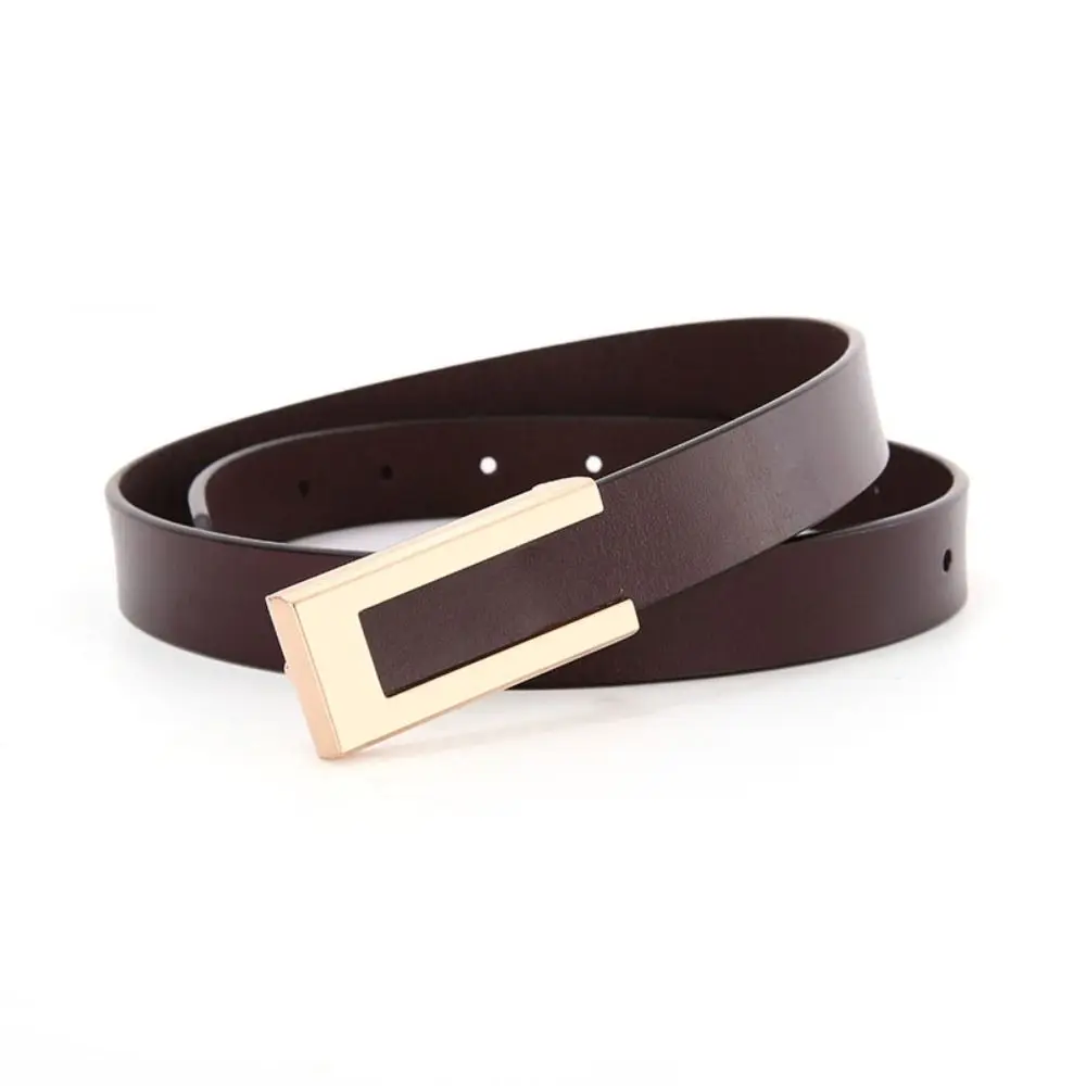 VnX4-Ceinture en cuir avec glissière en métal pour femme, sangle de taille polyvalente, design de luxe