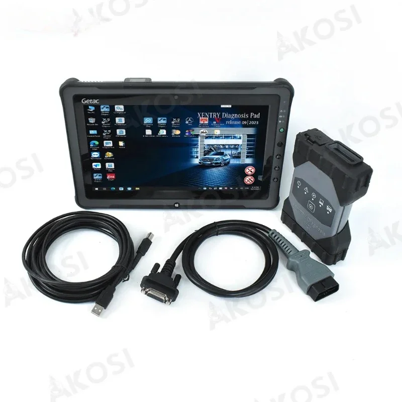 Getac F110 태블릿과 XENTRY VCI 진단 도구, V2024 MB 스타 OEM C6 DOIP 멀티플렉서, VCI SD 연결