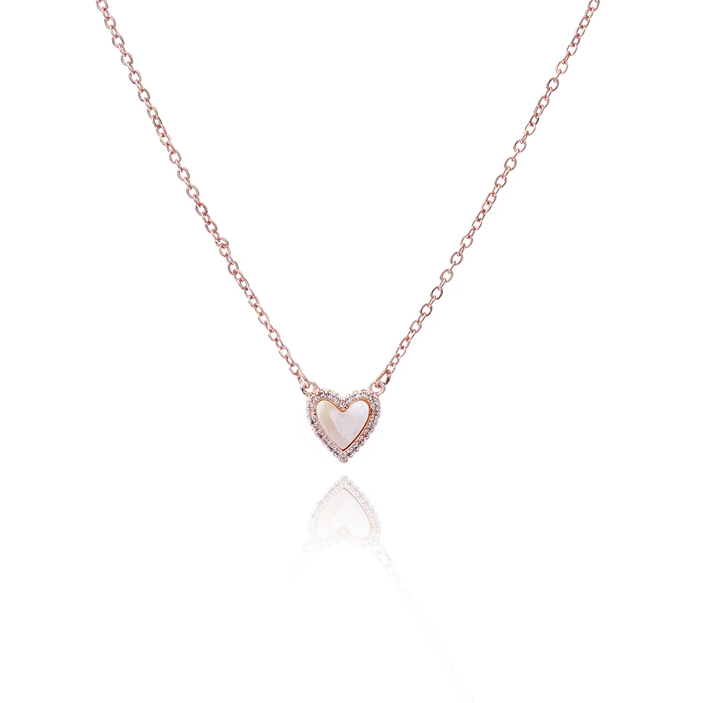 Cute Heart Shell Necklace Choker Pendant for Female Womens Girls Wife Valentine Banquet Party Gift