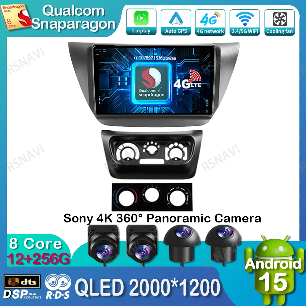 

Android 15 Car Radio For Mitsubishi Lancer 9 CS 2000 - 2010 Wireless Carplay Auto Head Unit QLED Qualcomm Autoradio BT Stereo