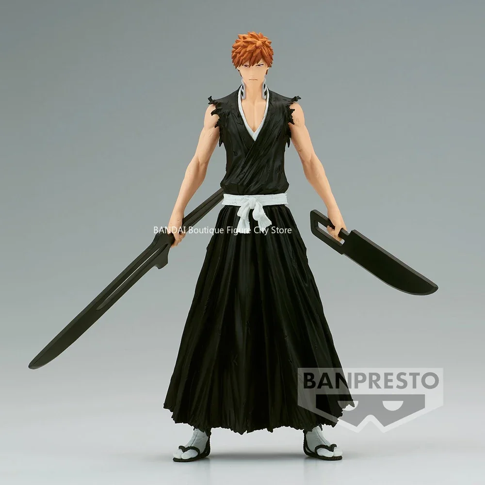 Brand New Spot Bandai BANPRESTO BLEACH Double Sword Kurosaki Ichigo Action Anime Figure Model Gift Collection