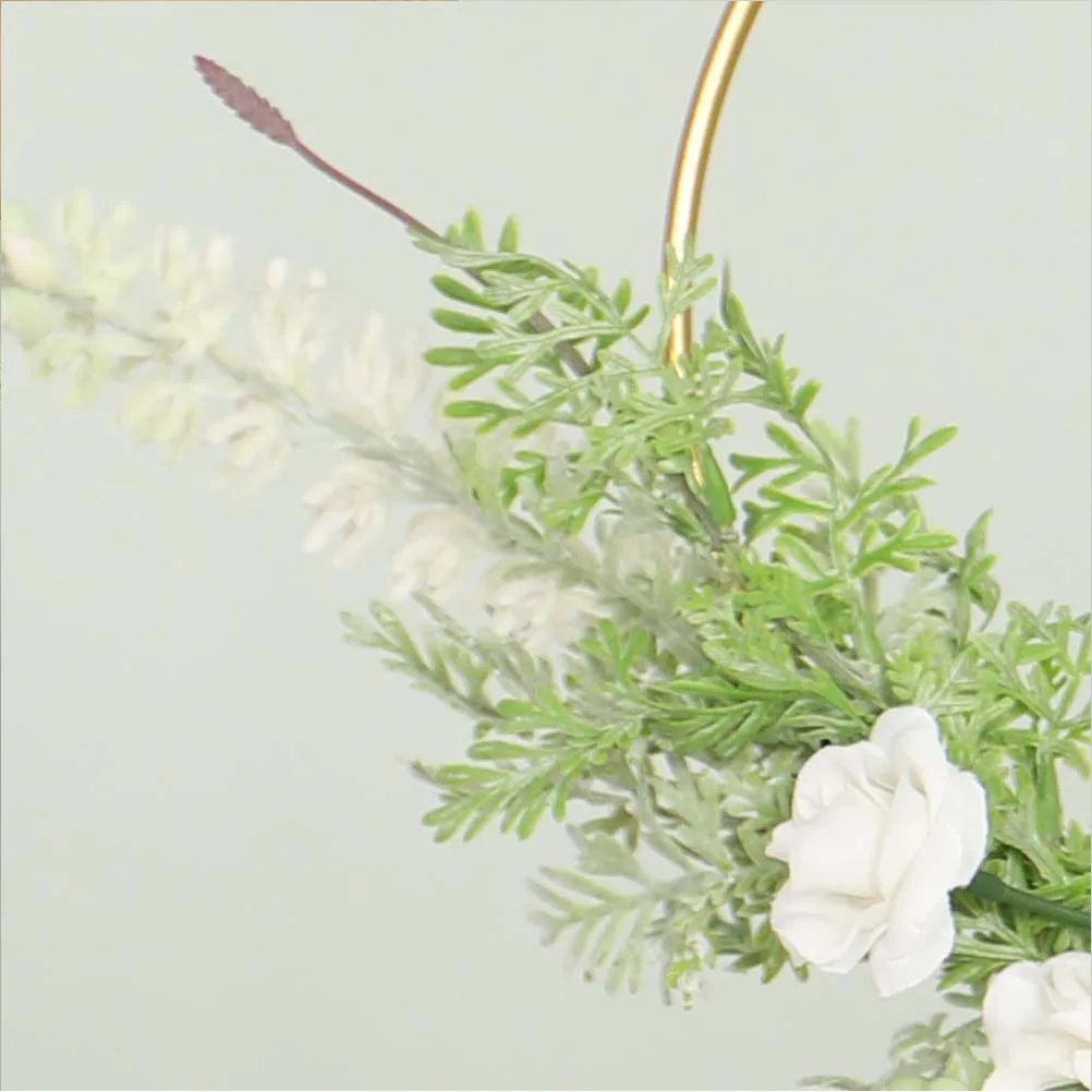 

Iron Wire Artificial Flower Garland Hanging Decor For Christmas Home Party Hotel Store Fade Resistant Lifelike Wall Ceiling