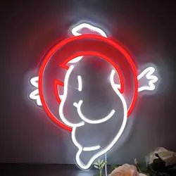 Ghostbusters Neon Sign for Wall Decor USB Powered LED Sign Neon Light Ghostbusters Decor for Party, Bedroom, Bar, Man Cave