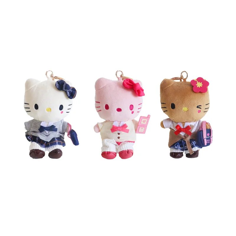 

Kawaii мультфильм Hello Kitty плюшевые игрушки брелок креативная академия униформа рюкзак кулон мягкая кукла друзья подарок на день рождения