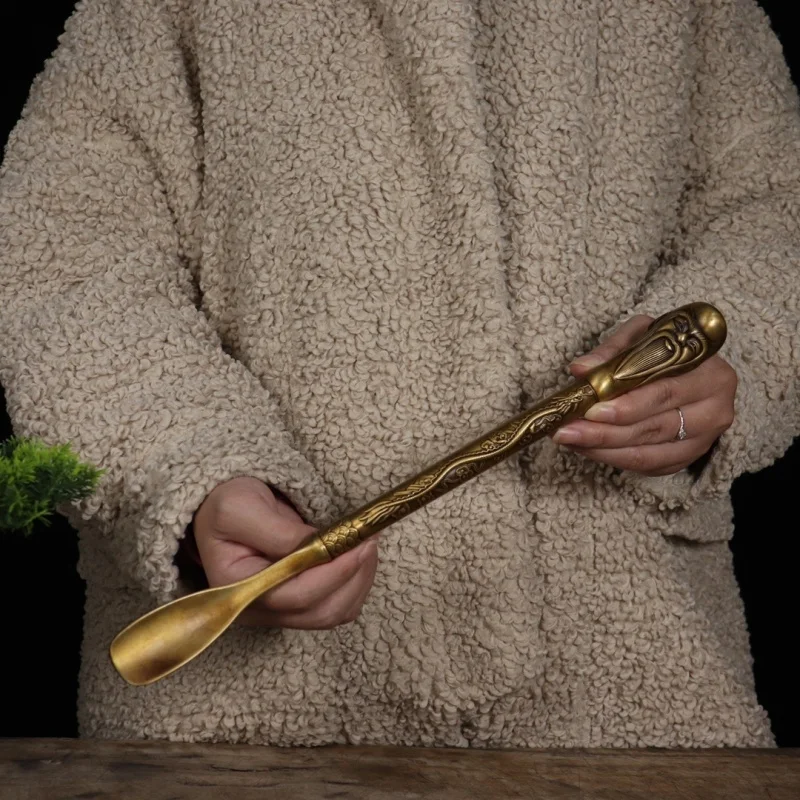 

Winter Essential Shoe Lifter Artifact Retro Craft Pure Copper Material Longevity Shoe Horn Gift for Elderly Family Essential Gif