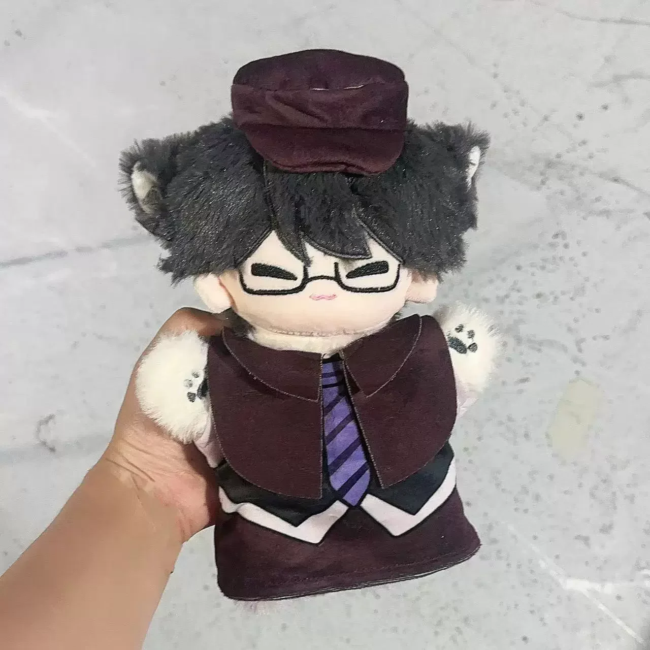 Anime perros callejeros Bungou muñeco de marioneta de mano de felpa 25CM Osamu Dazai Nakahara Chuuya guante de peluche suave juguetes regalo de cumpleaños