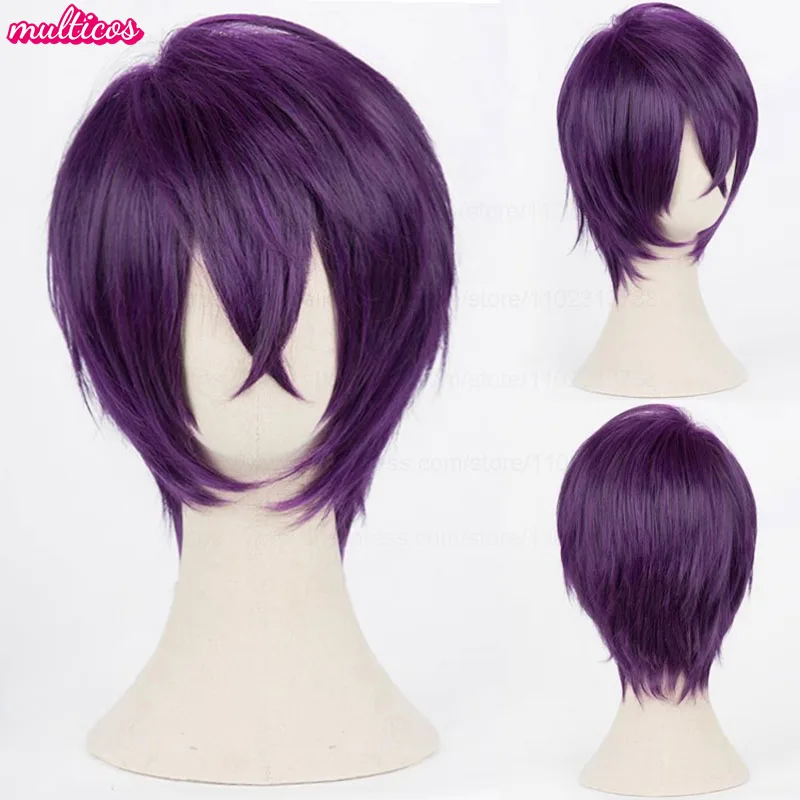 Farben Kurze Gerade Cosplay Perücke Layered Shaggy Flauschig Rot Rosa Braun Grün Blau Hitzebeständige Kunsthaar Party Anime Perücken – Detail 22
