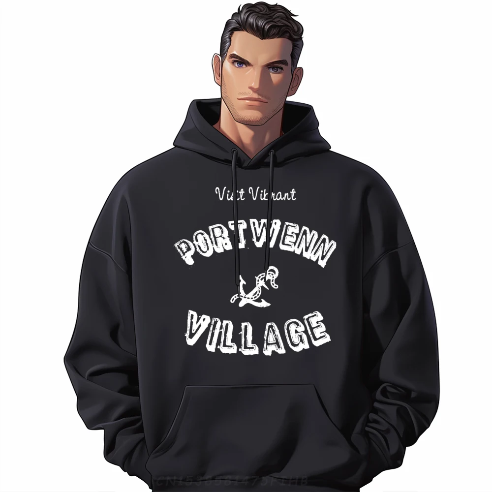 

Youth Cute Classic Hoodies O Neck Funny Printed Long Sleeve Visit Portwenn Souvenir Coats Mens Graphic Sweatshirt