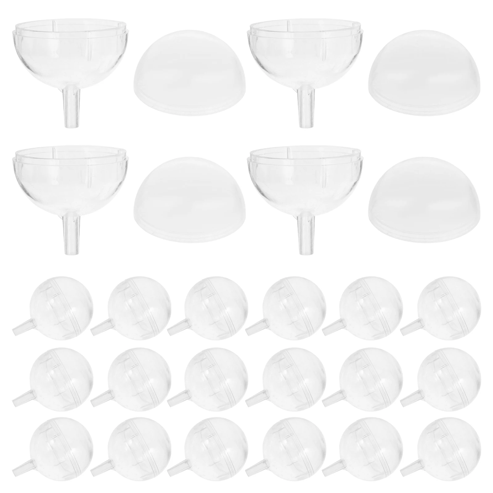 

40 Pcs Chocolate Torus Bouquet Holder Clear Truffle Cup Plastic Candy Bases Ball Holders Bulk Chocolate Wrapper Muffin Dome Cake
