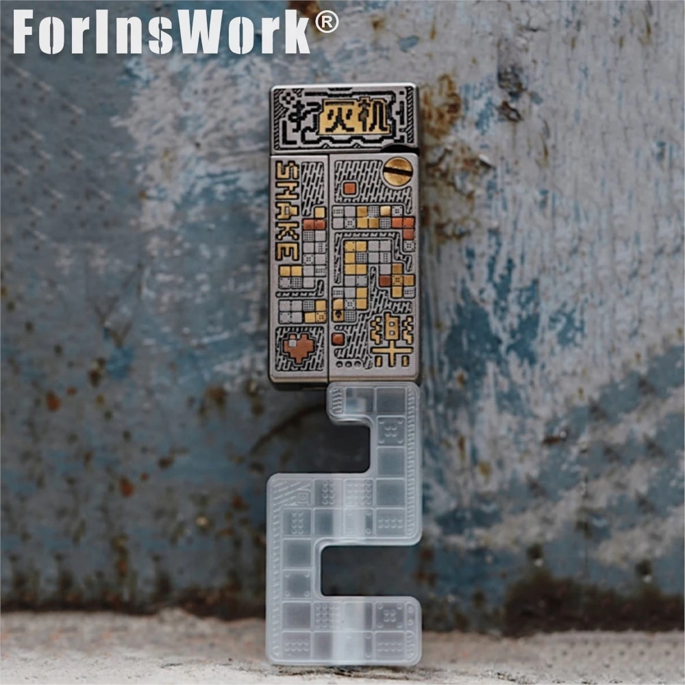 YOLO STUDIO 스네이크 NO FIRE 티타늄 각인 피젯 슬라이더 스트레스 완화 장난감 불안 해소 쿨 피젯 토이