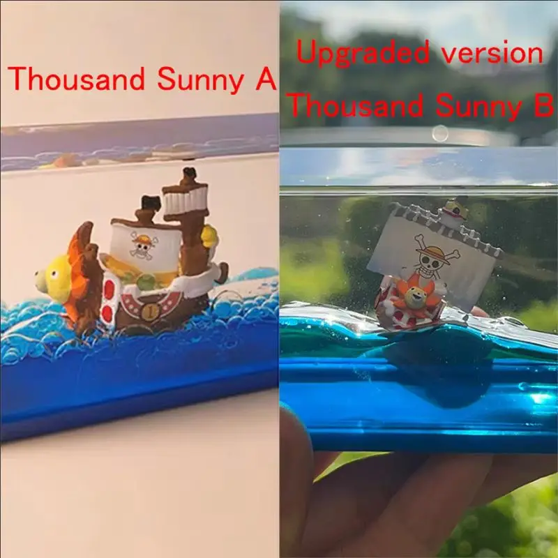 One Piece Thousand Sunny Flüssigkeits-Schiffsmodell in Flasche Mini Piratenboot Schreibtisch-Deko Anime-Sammlerstück Geschenk – Detail 6