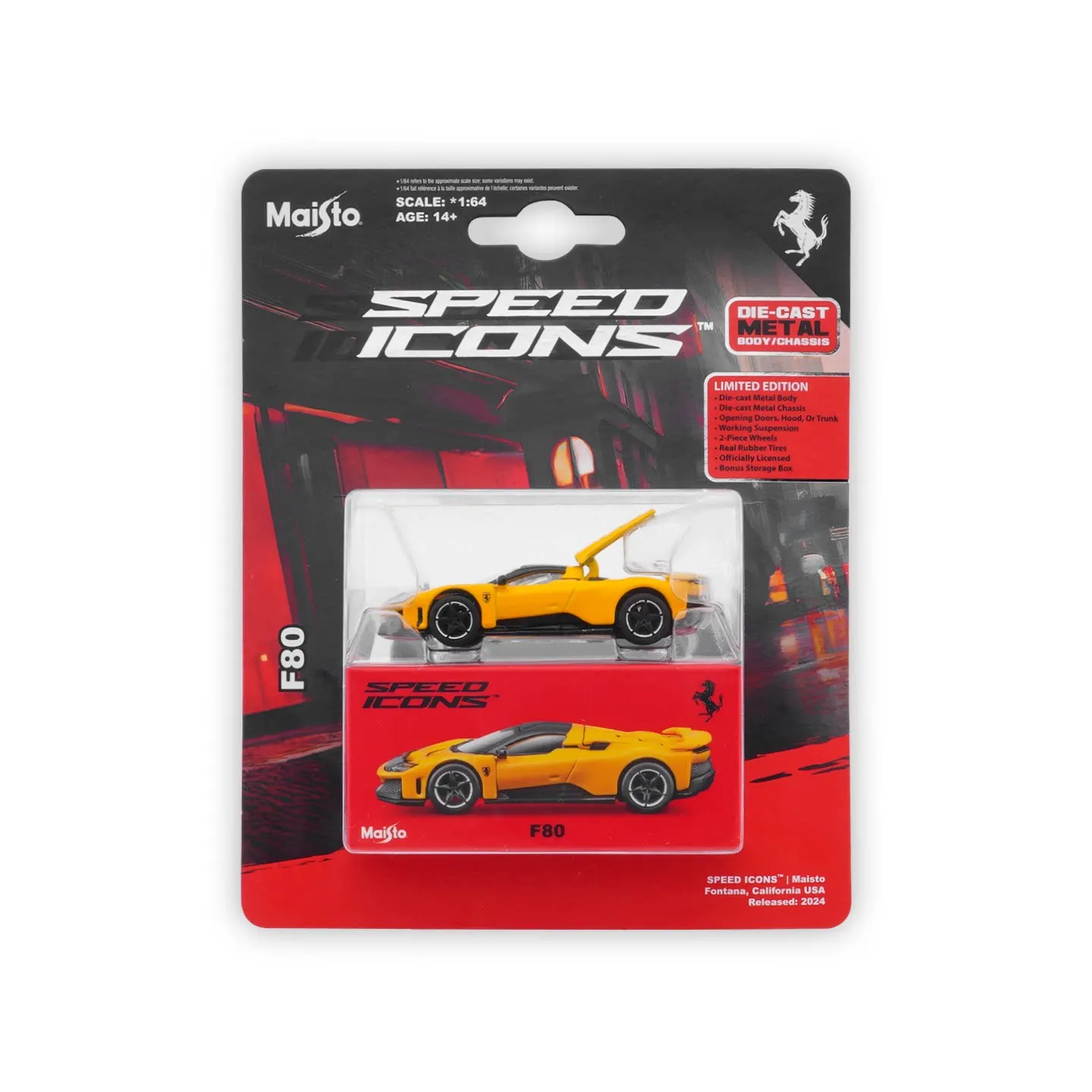 Maisto 1:64 Ferrari F40 F80 Miniatuur Diecast Alloy Automodel Speelgoed Rubberen Banden Collectors Display Limited Edition Collectie Speelgoed