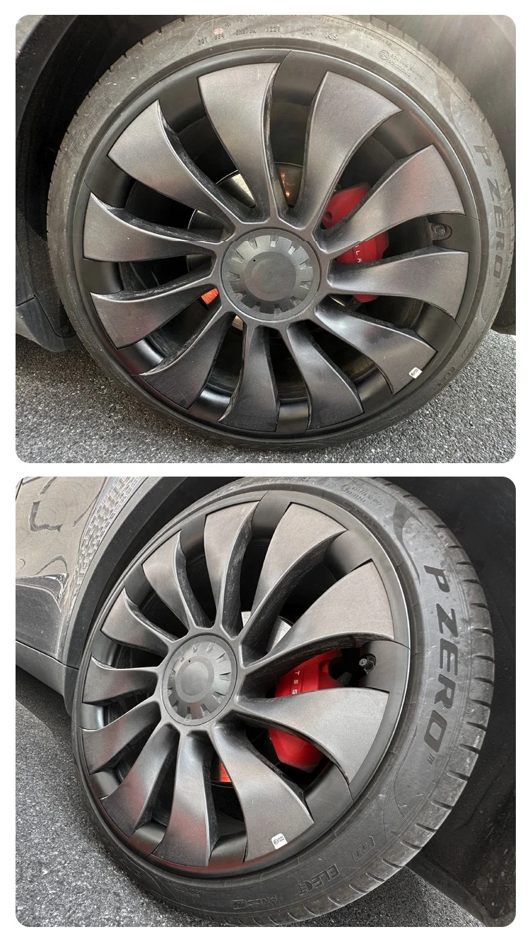 Pelindung Pelek Roda Tersegmentasi 21-Inci Set Lengkap 24 PCS untuk Kendaraan Model Y Performance Anti-gores Roda 21 Inci