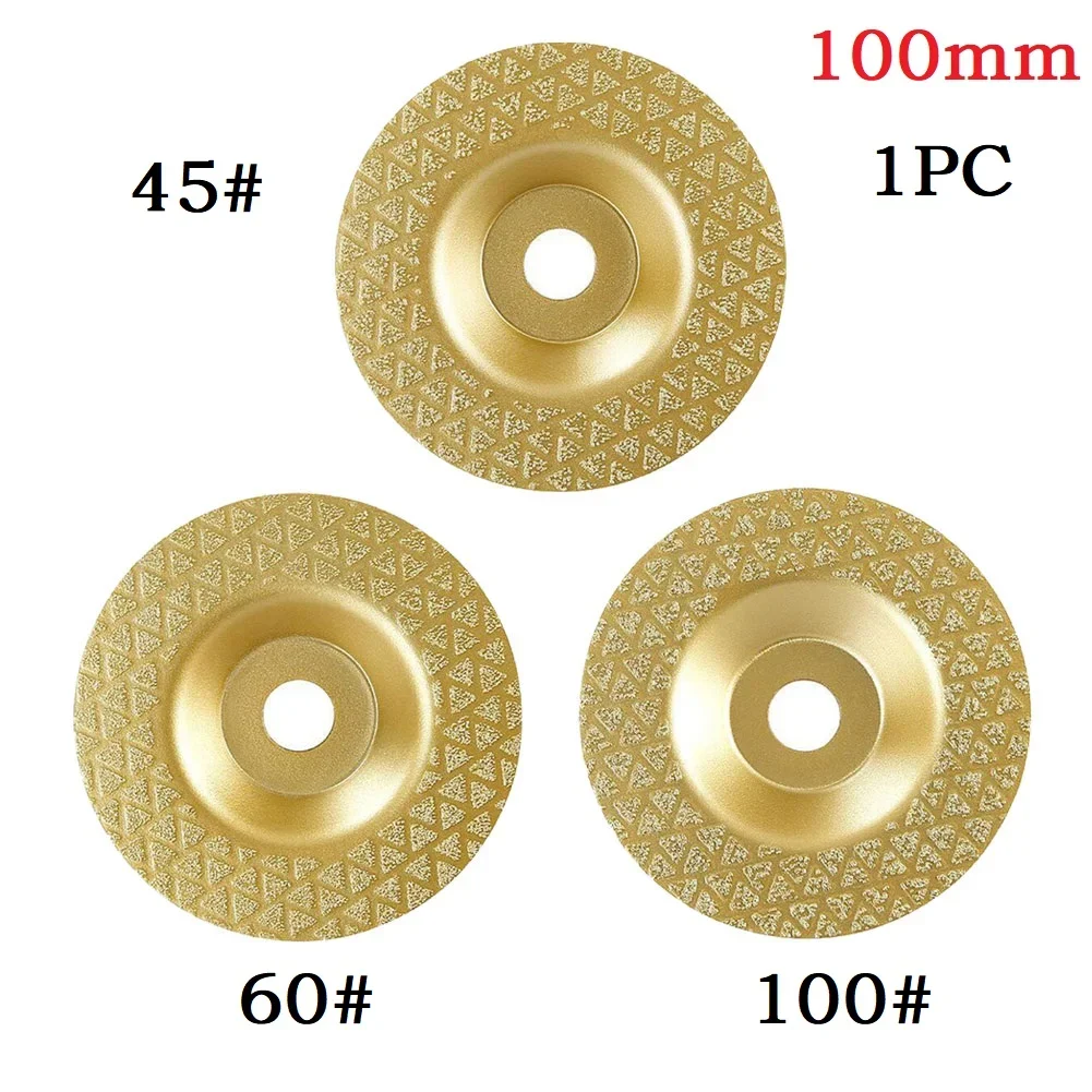 

4 Inch 100mm Vacuum Brazed Diamond Cup Wheel Diamond Grinding Disc For Tile Quartz Marble Granite Ceramic Stone Concrete Grinder