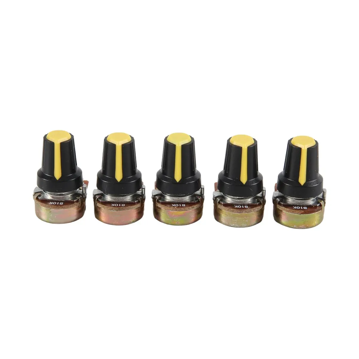 Compatible 5pcs 10K OHM 3 Terminal Linear Taper Rotary Audio B Type Potentiometer